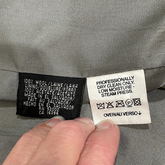 Vintage Liz Claiborne Collection Wool Single Button Gray Blazer Suit Jacket 10 - Picture 10 of 15